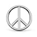 Metall Emblem,Ukraine Frieden,Aufkleber Peace Zeichen,Frieden Symbol Autoaufkleber,UV-Beständig Premium Edition.(Silber)
