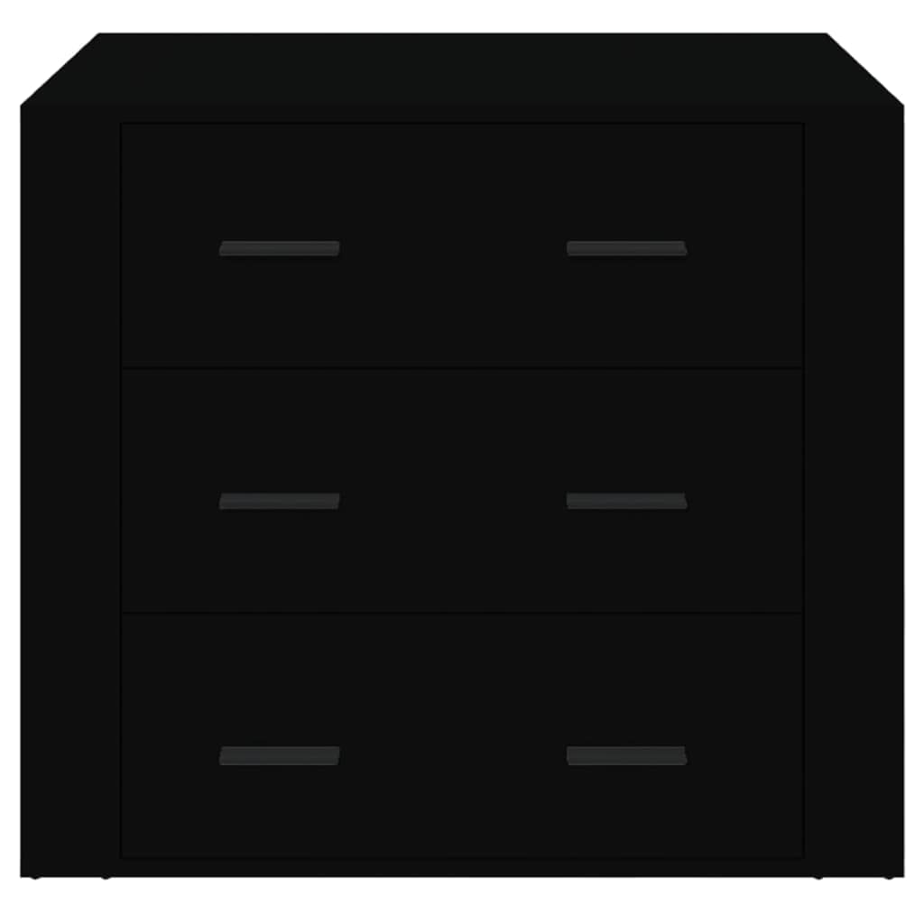 Dressoir 80x33x70 cm bewerkt hout zwart kopen