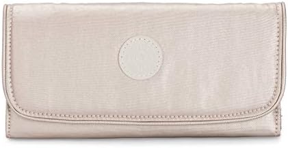 Kipling Women's Money Land, RFID Anti-Hacker Technology, Nylon Snap Wallet, Metallic Glow, One Size