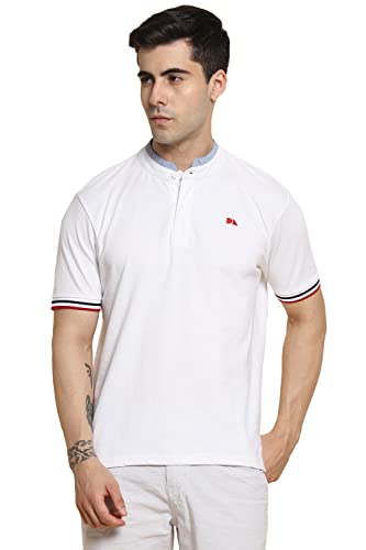 Image of Dennis Lingo Men's Cotton Slim Fit Mandarin T-Shirt
