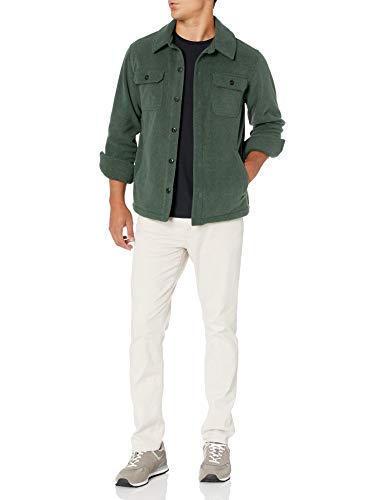 Amazon Essentials Mens Long-Sleeve Polar Fleece Shirt Jacket for Winter