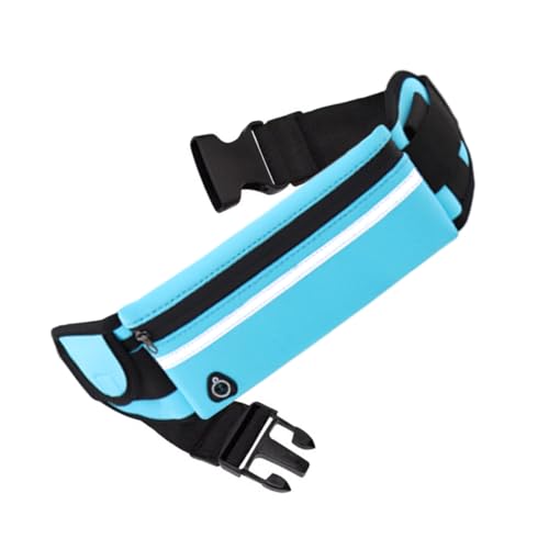 EXCEART 2個 防水スマホ収納ウエストポーチ 可能なランニングベルト 多機能収納付き ジョギングハイキング旅行用 スカイブルー