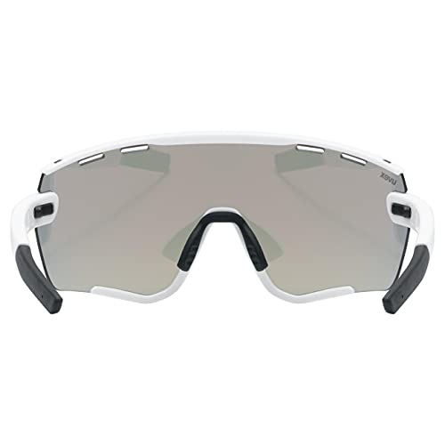 uvex sportstyle 236 S Set - Sportbrille für Damen und Herren - inkl. Wechselscheiben - beschlagfrei - white matt/red - one size
