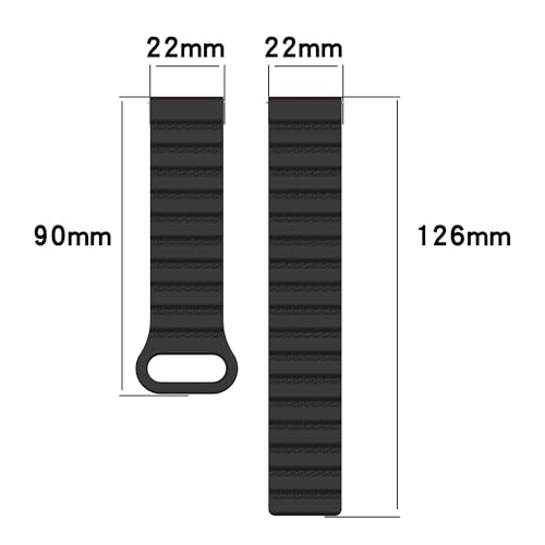 Correa magnética deportiva para smartwatch silicona negra miniatura 3