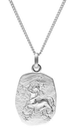 trendor Sternzeichen Schütze Halskette Silber 925 eleganter Tierkreiszeichen Anhänger für Damen oder Herren, Halsschmuck aus Sterlingsilber 15330-12-50 50 cm