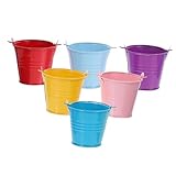 BESPORTBLE 2sets Iron Bucket Colorful Planter Candy Storage Buckets for Home Decor Party Favors and Flower Arrangement Multi Functional Decorative Containers for Room and Gardens 6pcs*2 - Image 8