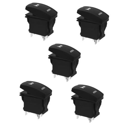 Commutateur marin de klaxon étanche en lot de 5 pièces pour tableau de bord bateau