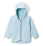 Columbia Youth Girls Toddler Rain-Zilla II Waterproof Rain Jacket, Marine Light, 4T