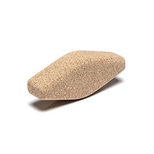 Go4Cork Cork Yoga Egg Block | Yoga Oval Block | Yoga Wrist Support For Yoga, Pilates & Exercise | Curves To The Contours Of Your Body | Non-Slip, Durable, Hypoallergenic & Sustainable, 11" X 4" X 3", (Natural Cork) #TOP3