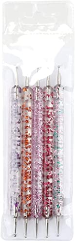 Generic - 5pcs Nail Dotting Pen Set Double extrémité Nail Art Dot Peinture Pointe Outils de manucure Manucure Foret Dessin Ongles Stylo Double extrémité Dotting Tools Set (13cm) Processus professionnel