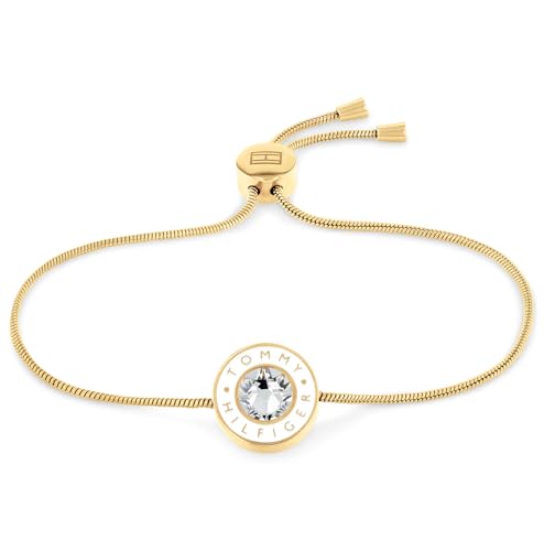 Bracelet Tommy Hilfiger femme en or jaune et cristal chic 2780806