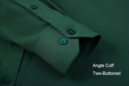 Alex Vando Mens Dress Shirts Regular Fit Long Sleeve Stretch Business Dress Shirts for Men