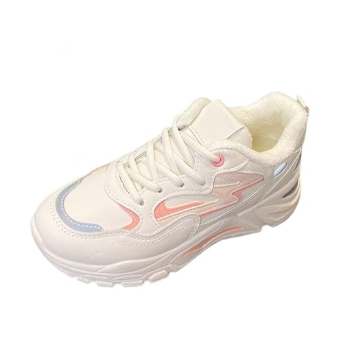 Genérico Zapatillas Negras Mujer Bambas Running Mujer Womens Shoes Casual Shoes Womens Mesh Front Mesh Breathable Flat Sport Shoes Zapatillas Sin Cordones Zapatos de Mujer Comodos (Pink, 37)
