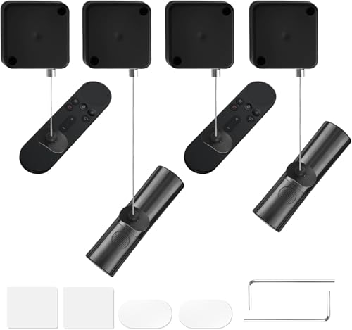 2pcs Remote Control Tether 6.5 Ft TV Remote Control Leash Retractable Safety Lock with Adjustable Lock Strap for TV Remotes Game Controllers Tablets and Showrooms