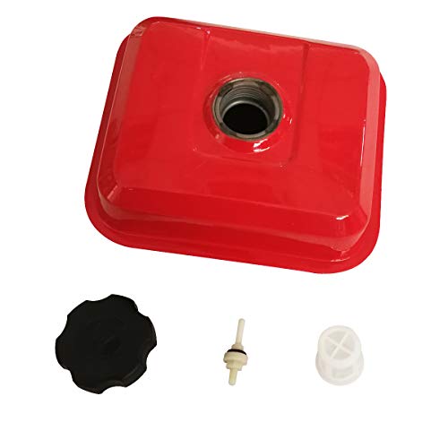 Red Fuel Tank with Thread Cap Joint Filter Fuel Filter Kit fits Honda GX120 GX140 GX160 GX200 Water Pump Lawn Mover 5.5HP 6.5HP Engine