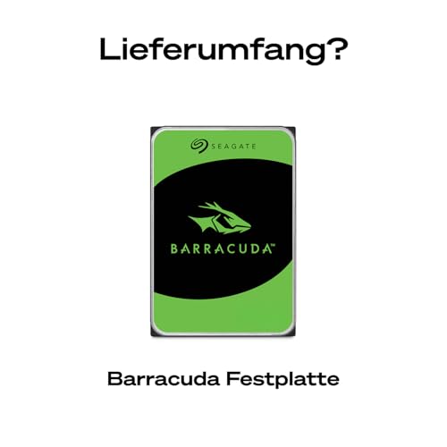 Seagate BarraCuda 2TB, Interne Festplatte HDD, 3.5 Zoll, 7200 U/Min, 256 MB Cache, SATA 6GB/s, silber, inkl. Data Rescue Service (ST2000DMZ08)