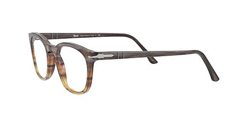 Persol Po3258V Round Prescription Eyewear Frames, Striped Grey Gradient/Demo Lens, 45 Mm #TOP2