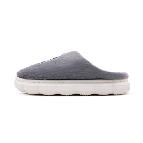 Image of VRITRAZ Men's Plush Winter Slippers | Soft Furry Lined Indoor Slides | Warm Comfortable Anti-Slip Home Footwear