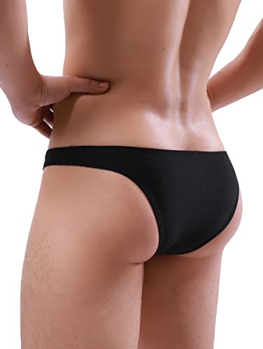 iKingsky Men's Sexy Cheeky Pouch Briefs Bugle Bikini Underwear Low Rise Half Back Under Panties for Men4