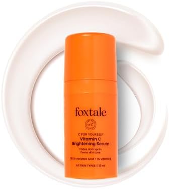 Foxtale 15% Vitamin C Face Serum for Glowing Skin | Pure L-Ascorbic Acid and Vitamin E | Brightening Serum for Dark Spots,Dull Skin,Uneven Skin Tone | All Skin Types | 10 ml
