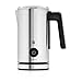 WMF Stelio Milchaufschäumer elektrisch, 500 Watt, 150-250 ml, Antihaftbeschichtung, kabellos, für Milchschaum heiss und kalt, heiße Schokolade, cromargan matt/silber