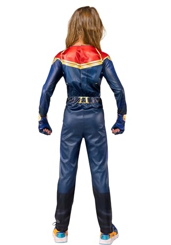 Disfraz clásico Captain Marvel para niña miniatura 3
