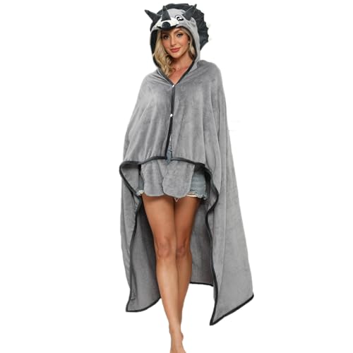 Triceratops Wearable Blanket Cute Animal Blanket Funny Gifts for Women Men