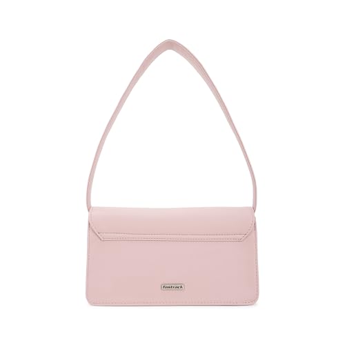 Image of Fastrack Solid Shoulder Bag For Women | Faux-Leather Bag with Silver Hardware | Stylish Shoulder Bag For Daily & Casual Use