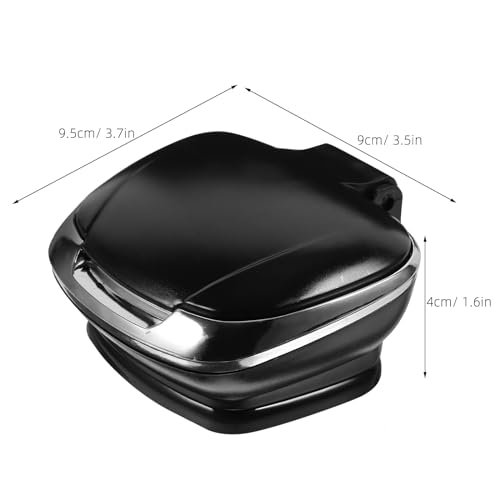 Image of Portable Car Ashtray with Led Light Smokeless Auto Non-Slip Base for Night Use and Ventilated Interior 3.74X3.54X1.57In