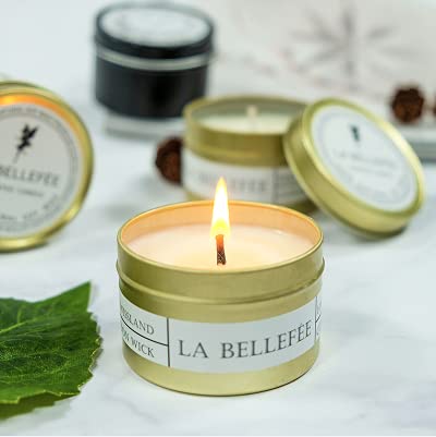Amazon.co.jp: La Bellefée アロマキャンドル 100%自然素材の大豆