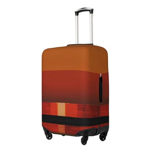 Orange Stripes Luggage Cover Stylish Suitcase Covers for Luggage Tsa Approved, Elastic Washable Suitcase Protector Anti-Scratch Travel Baggage Covers for 18-32 inch Luggage2