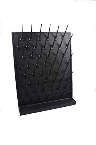 Intbuying Bottle Drying Rack Pegboard Wall Mounted Desk Black 52 Pegs Removable Pp Glassware Drying Draining Rack Education&Lab Cleaning Equipment #TOP6