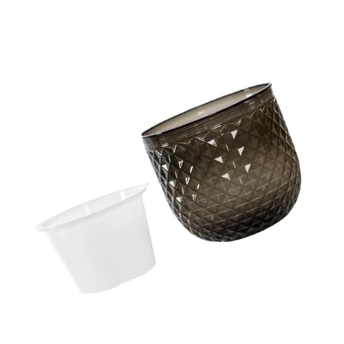 MIADOSHINSE Self-Watering Hydroponic Planter, Modern Tabletop Flower Pot with Water