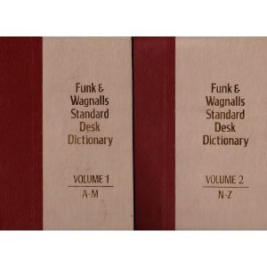 Hardcover Funk & Wagnalls Standard Desk Dictionary (2 Volumes) Book