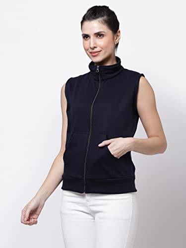 Image of UZARUS Women's Half Sleeves Cotton Fleece Premium Jacket