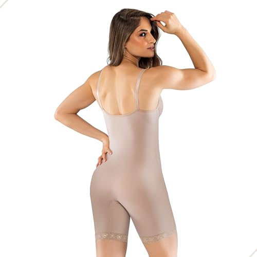 Body Macaquinho Modelador Feminino Pós Cirurgia Redutor de Medidas (M, BEGE)