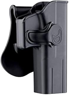 Gun Holster for Glock 21 Gen 1 2 3 4, Glock 20 Gen 1 2 3 4, OWB Paddle Holster, Outside Waistband Belt Tactical Holster, Open Carry Polymer Holster, 360° Adjustable & Fast Release - Right Handed