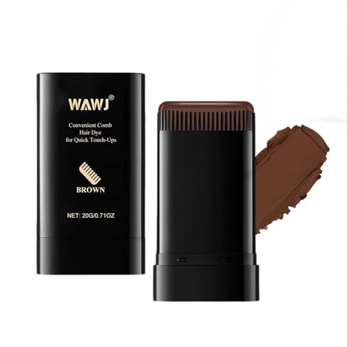 WAWJ® Peine de tinte para el cabello, Palo de teñir el cabello, seguro y práctico, tinte para el cabello gris, cepillo temporal para teñir el cabello, herramienta para cubrir las canas (Marrón)