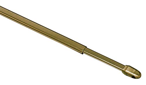 GARDINIA Barra para cortinas, Aluminio, Bronce, 60-100 cm, 2