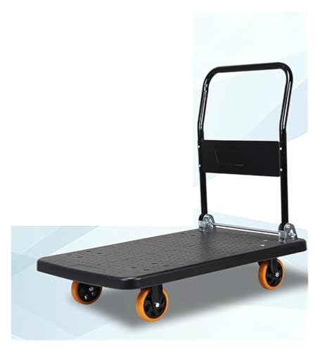 Chariot à plateforme en acier robuste avec roues pivotantes à 360°