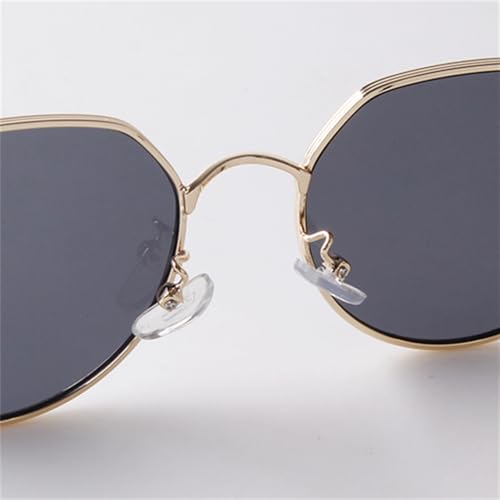 Metal Brown Sunglasses Men Women Vintage Gradient Lens Round Sun Glasses Male Female Shades,A81294