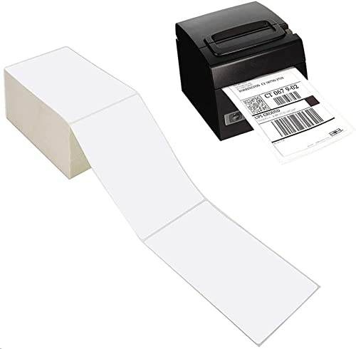 image for 9527 Product Fanfold 4 x 6 Direct Thermal Labels White Perforated Ship