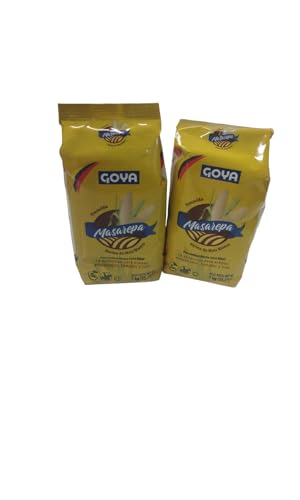 MASAREPA - GOYA - HARINA DE MAIZ BLANCO PRECOCIDA - PACK DE 2-1 KG