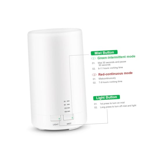 Difusor aromático eléctrico práctico con luz y humidificador USB miniatura 5