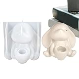 Fyrdyn Formen - Gussform Für Kaninchen Figuren - Silikonform Für,Zur Frühlingsdekoration Im Haushalt Kunst Und Handwerk Mit Gips Beton Und Zement Für Bastelarbeiten