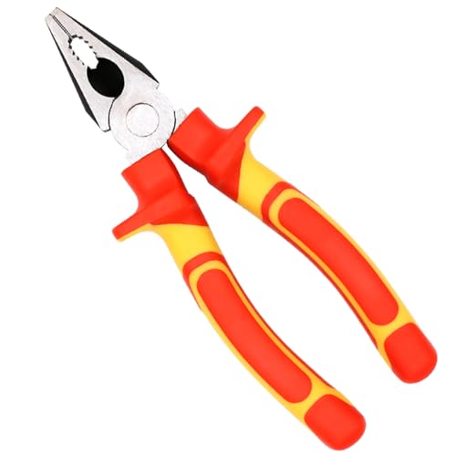 WEDO - Alicates aislados de 1000 V, VDE de 1000 V, alicates de combinación con cuerpo de acero al cromo vanadio y mango antideslizante de doble material, dureza de mandíbula HRC58-63