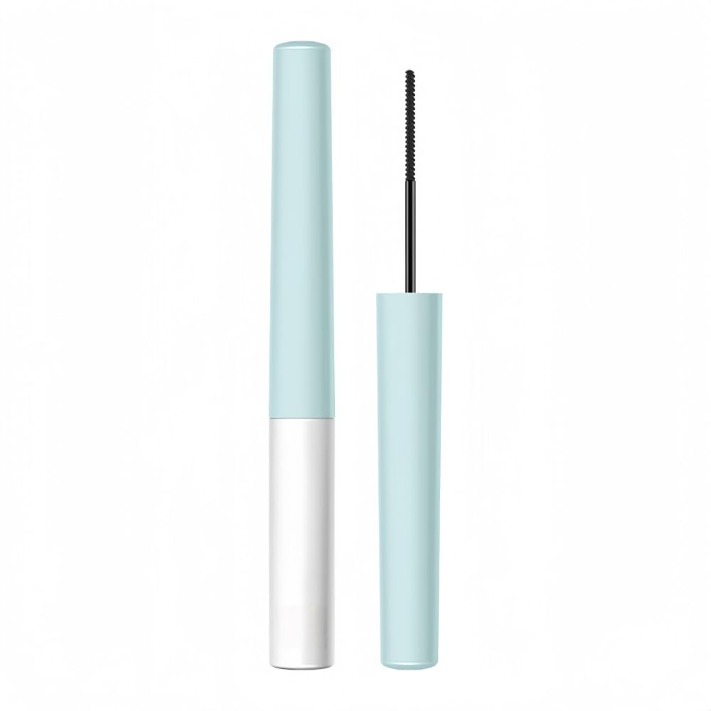 Waterproof Mascara with Fine Brush, Black Mascara for Short/Sparse Eyelash, Long-lasting, Natural, Lengthening and Thickening