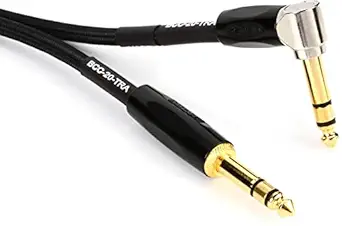 Boss BCC-20-TRTRA TRS Straight to Right Angle TRS Connecting Cable - 20-foot