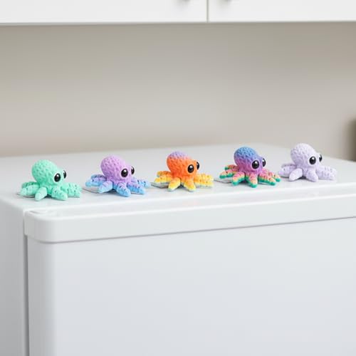 Imanes decorativos articulados de cuerpo completo en forma de pulpo, pack 5 unidades miniatura 5