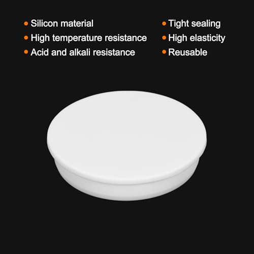 Image of MECCANIXITY High Temp Silicone Plug Mount Dia 88.6mm /3.49 Inch T Shaped Rubber Stopper Hole Plugs for Powder Coating Plating Waterproof Sealing Plugs White Pack of 1